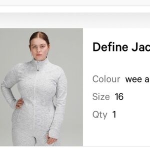 Lululemon Women's Define Heathered Gray Zip-Up Jacket